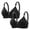 Black-5, variant on JIUKE 2PCS Wireless Bra for Women Push up Comfy Seamless Bralettes Soft Full Coverage Everyday Bra Black L