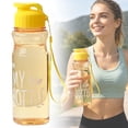 thumbnail image 2 of Sports Water Bottle,Durable Water Bottle,Leakproof Wide Mouth Bottle,Water Bottle With Wrist Strap,BPA Free,Portable Sports Water Bottle,Drinking Cup with Handle for Camping Gym(Yellow), 2 of 8