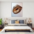 thumbnail image 4 of Mudket Framed Gold Lips Canvas Wall Art, Trendy Gold Lip Print Wall Decor for Living Room Bedroom, Ready to Hang - 12"L x 8"W, 4 of 10