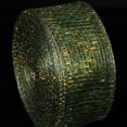 thumbnail image 2 of The Ribbon People Forest Green and Gold Wired Sinamay Abacá Fiber Ribbon 2" x 64 Yards, 2 of 2
