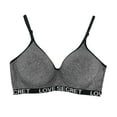 thumbnail image 3 of Bigersell Womens Bras No Underwire Summer Plus Size Sports Bras for Women Training Bra Style B352 V-Neck Padded Bras Hook and Eye Bra Closure Juniors Size High Support Sports Bras for Women Gray S, 3 of 3