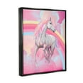 thumbnail image 4 of Stupell Industries Pink Unicorn & Clouds Fairy Tales & Fantasy Painting Black Floater Framed Canvas Art Print Wall Art, 25 x 31, 4 of 10