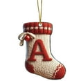 thumbnail image 2 of Fasiaou 3 Counts Personalized Acrylic Christmas Stocking Ornaments Letters Holiday Tree Decorations with Hanging Cord for Festive Home Decor and Gift Giving, 2 of 4