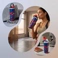 thumbnail image 2 of Owal Insulated Stainless Steel Water Bottle with Two-Way Spout Built-In Straw and Bucket Handle for Travel School and Sports 30oz BPA Free, 2 of 8