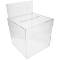 thumbnail image 5 of OnDisplay 10" Luxe Acrylic Clear Wedding Card Money Box w/Hinged Lid and Removable Sign (Cards Print), 5 of 6