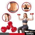 thumbnail image 4 of Mancuerna de vinyl Tayga hexagonal Rojo 6 Lb, 4 of 4