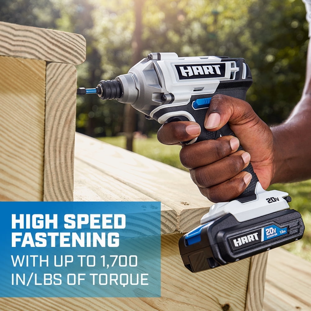 HART 20V 4-Tool Combo Kit with Drill, LED Light, Operated HART 20V 4-Tool Combo Kit with Drill, LED Light, Operated