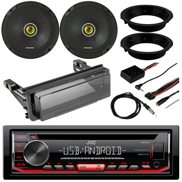 JVC Single DIN InDash CD/AM/FM/ Car Stereo Receiver with Metra Axxess