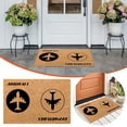 thumbnail image 4 of Welcome Mat Coir Monogrammed Door Mats Coir Doormat Holder Doormats Outdoor Summer Rug Funny Welcome Mat Outdoor Floor Mats for Door Decor, Patio Decor, Plain Entry Mat, 16x24 Inch Airplane Patterns, 4 of 7