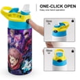 thumbnail image 4 of Jujutsu Anime Kaise Water Bottle with Straw Lid Vacuum Insulated Stainless Steel Double Walled Leakproof Tumbler Cup 12oz, 4 of 8