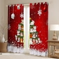 thumbnail image 2 of Manfei Kids Funny Cat Black Out Curtains, Kitten Christmas Tree Curtains Pack of 2 (42x63 Each), Red New Year Gifts Bedroom Curtains, Luxurious Room Decor, 2 of 6