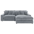 thumbnail image 4 of Blaine Upholstered Reversible Chaise Sectional Sofa Fog, 4 of 20