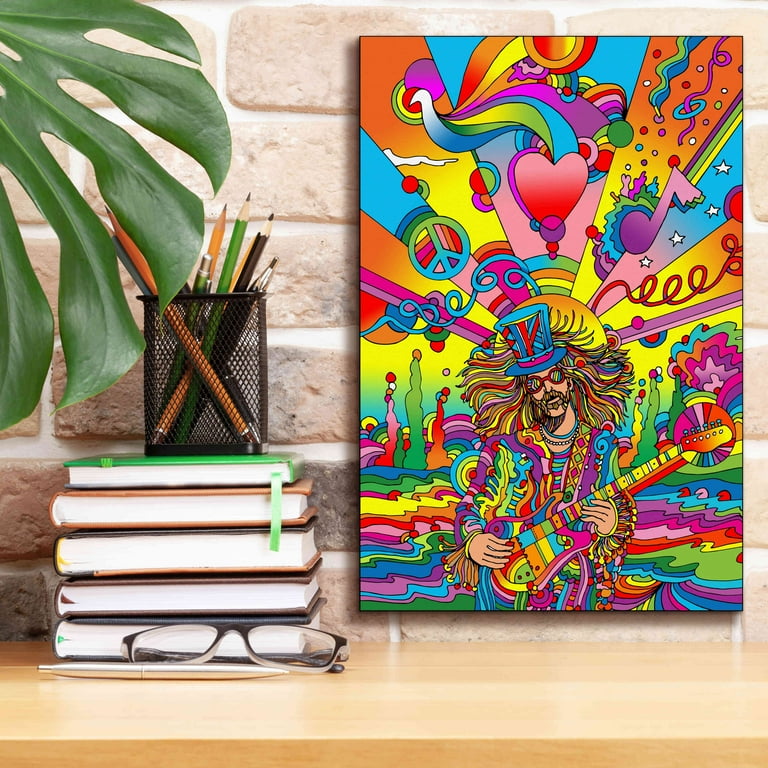 Epic Graffiti 'Hippie Musician 3' by Howie Green, Canvas Wall Art