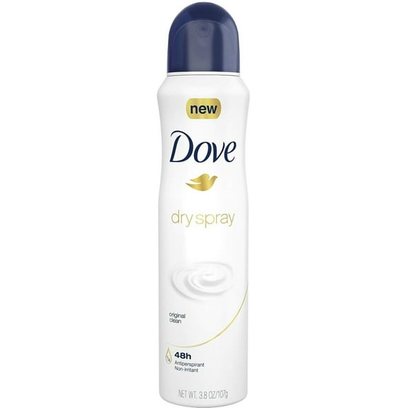 Dove Dry Spray Antiperspirant, Original Clean 3.80 oz (Pack of 2)
