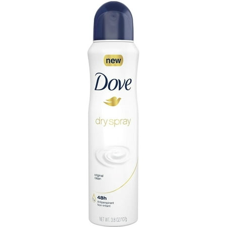 Dove Dry Spray Antiperspirant, Original Clean 3.80 oz (Pack of 2)