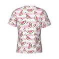 thumbnail image 6 of Qekee Watermelon Classic Fit T-Shirt Men's Shirt Men's Tight Short Sleeves for Exercise, Running, Mountaineering - Watermelon, 6 of 9
