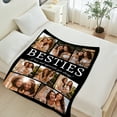 thumbnail image 5 of JML USA Print Personalized Flannel Throw Blanket, Custom Photo & Text, Soft Customized Blanket, 8 Photos, Fast Shipping, Perfect Gift for Friends, family, Pets, 5 of 8