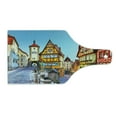 thumbnail image 2 of German Cutting Board, Rothenburg ob der Tauber Bavaria Germany Famous Street Colorful Classic Houses, Decorative Tempered Glass Cutting and Serving Board, Wine Bottle Shape, Multicolor, by Ambesonne, 2 of 5