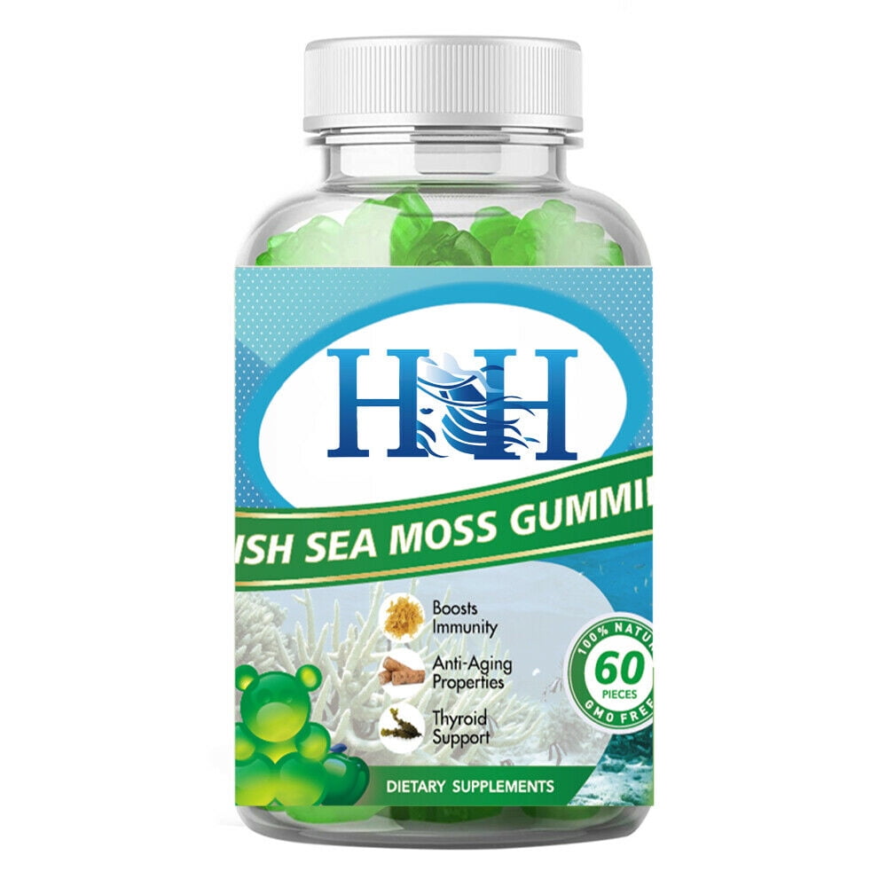 Irish Vegan Sea Moss Gummies 1600mg Organic Sea Moss Gummies Seaweed Nutritional Supplement to Support Metabolism, Thyroid & Gut Health