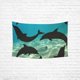 thumbnail image 1 of ABPHQTO Wall Art Dolphin Under the Blue Ocean Sea Tapiz de pared colgante 100x150 cm, 1 of 3