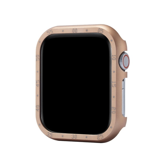 Clock Design Case for Apple Watch Series 9/8/7 41mm, Hard PC Protective Case, Edge Protector Bumper Frame Cover Compatible with iWatch Series 9/8/7 41mm, Rosegold