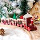 thumbnail image 4 of Adorno de tren de madera de Feliz Navidad, juguete de tren ensamblado a mano de 4 nudos para el hogar, regalo de Papá Noel, decoración de Año Nuevo de Navidad, 2023, 4 of 4