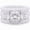 B-White, variant on Flydeer Silicone Rings for Women 3 Stones Princess Round Cut Engagement Rings Promise 5A CZ Wedding Ring Jewelry for Her Size 7