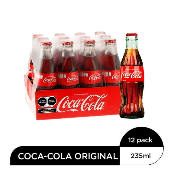 Refresco Coca Cola sabor original 12 botellas de 235 ml c/u
