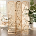 thumbnail image 6 of bali & pari Firenze Modern Bohemian Natural Brown Rattan Room Divider, 6 of 7