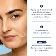 Rael Miracle Patch Advanced Strength Retinol Spot Cover, for Stubborn Pimples, 24 Count
