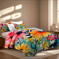 thumbnail image 2 of Davulos King/California King Quilt Set 3 Pieces Lightweight Floral Bedspread-110''x96'',Soft Microfiber Summer Quilt/Coverlet Warm Bedding Sets for All Seasons(1 Quilt, 2 Pillow Shams), 2 of 8