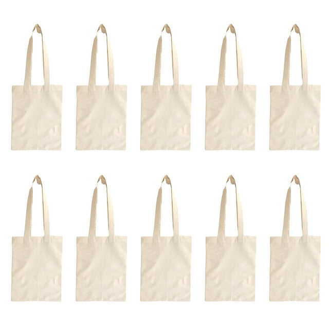 Bolsas de lona, bolsas de lona en blanco reutilizables multiusos para usar como bolsas de supermercado, bolsas de compras, bolsas de bricolaje