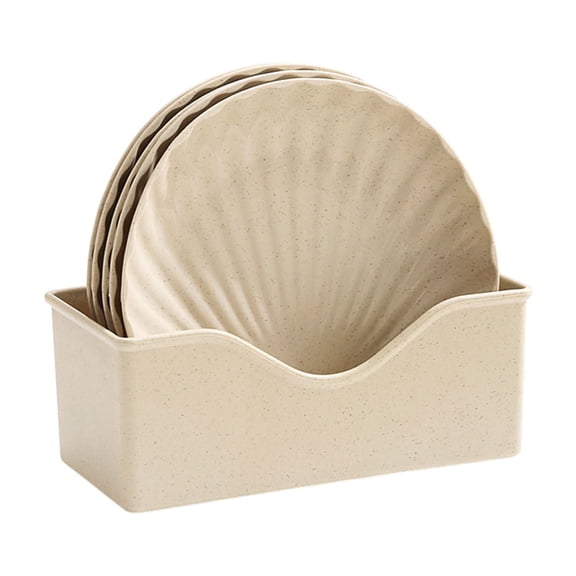 Beige Beige Shell Design Appetizer Plates Set Of Five With Serving Tray For Dining Table Snacks Nuts And Party Food