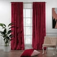 thumbnail image 2 of 3S Brother's Ruby Extra Long Shiny Velvet Curtains Luxury Colors Light Blocking Hang Back Tab & Rod Pocket 1 Panel Curtain 5-30 Ft Home Décor Custom Made Drapes -Made in Turkey(52"W X 180"L), 2 of 6