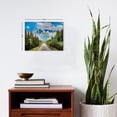 thumbnail image 2 of Railroad Mountain Canvas Wall Art, Scenic Railway Through Forest Print, Wilderness Nature Artwork for Living Room Bedroom Cabin Decor, Ready to Hang, 2 of 6