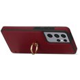 thumbnail image 4 of Nalacover for Samsung S21 Ultra Wallet with Card Holder Slot, 360°Rotation Ring Holder Kickstand Cover for Men Women Protective Premium PU Leather Shockproof Cover for Samsung Galaxy S21 Ultra, Red, 4 of 6
