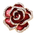 thumbnail image 4 of Flower Brooch Pin, Jewelry Exquisite Shiny Retro Delicate Rhinestone Petal Brooch  For Dancing Party, 4 of 8