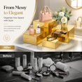 thumbnail image 5 of 4-Piece Gold Acrylic Cake Stand Risers, Stackable Square Cupcake Display Stand, 5 of 8
