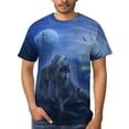 thumbnail image 4 of LAOLIUSN Mens 3D Graphic Tees All Over Print Wolf Shirt Novelty Streetwear Animal T-Shirt, S-4XL, 4 of 6