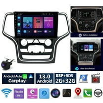 Android 13 Car Stereo Radio for Jeep Grand Cherokee 2014-2022, 10" Car Multifunctional Player Support Carplay Android Auto GPS Navigation WIFI Bluetooth Rear Camera 2GB RAM   32GB ROM, Black