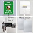 thumbnail image 4 of No Mowing Beyond This Point Keep Off Grass Sign With Stake Kit Do Not Mow Lawn Sign Home Outdoor Garden Decor Sturdy Aluminum Weatherproof Rust Free 4.6"x6", 4 of 5