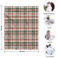 thumbnail image 4 of Green Red Brown and White Checkered Pattern Blanket,Comfortable Soft Flannel Throw Blanket,All Season,Warm Lightweight Blankets for Sofa Bed Couch Living Room Chair,30"x40", 4 of 4