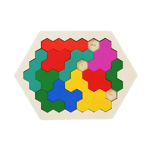 HGYCPP Daily Calendar Puzzle Colourful Wooden Puzzles a Day to Display 365 Date