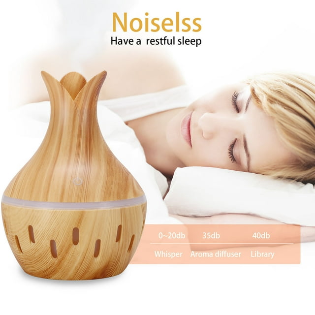 Pisexur Electrónica para Hombres 300ml Difusor de Aceite LED Humidificador Aromaterapia Jarrón de Madera Aromatizante Electrónica para Niños, Organizador de Electrónica