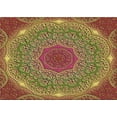 thumbnail image 1 of Ahgly Company Machine Washable Indoor Rectangle Transitional Brown Red Area Rugs, 5' x 8', 1 of 7