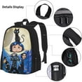 thumbnail image 5 of Coralines 3 Pcs Backpacks Set with Thermal Insulated Lunch Tote Purse Pencil Case Multifunctional Laptop Daypack Travel Bag, Lunch Box, Pencil Case, 5 of 5