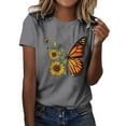 thumbnail image 3 of jiaxiM Short Sleeve Tops for Women Summer Trendy Casual Crew Neck Plain T Shirts Soft Basic Tunic Tees Fashion Clothing, 3 of 5