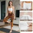 thumbnail image 7 of SCRAWLGOD Tiger Print High Waisted Leggings for Women Tummy Control Elastic Yoga Pants with Pockets Buttery Soft Yoga Legging for Workout Athletic Running, XS, 7 of 7