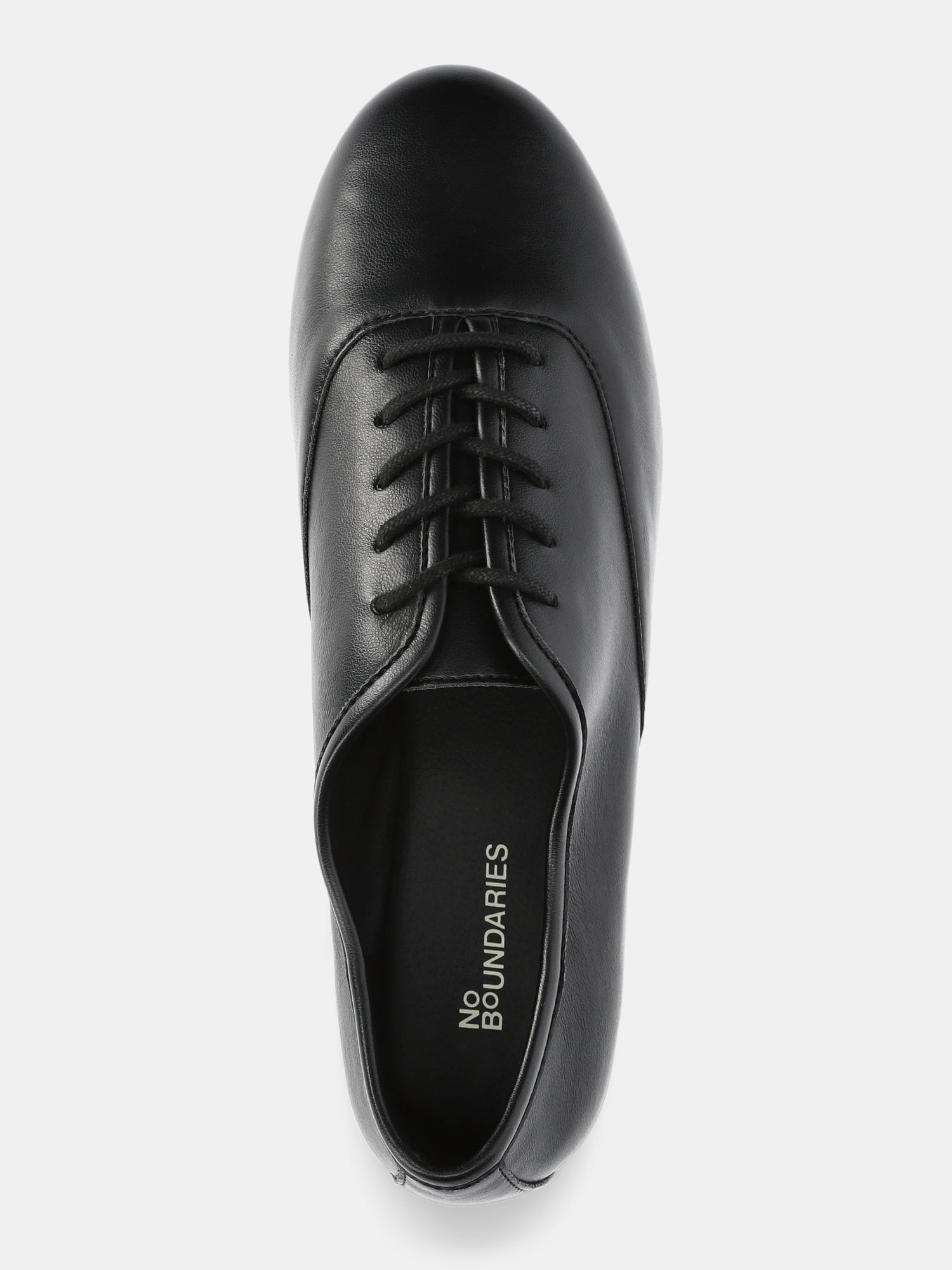 No Boundaries Faux Leather Casual Oxford Shoes, Women's