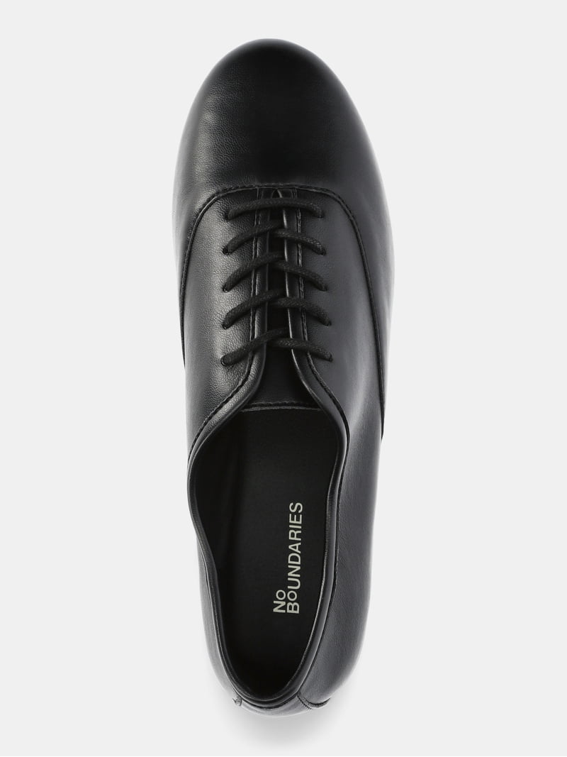 No Boundaries Black Leather Oxford Men\'s Dress Shoes Zip Closure Size 11 Amazon.com | Men main image 4
